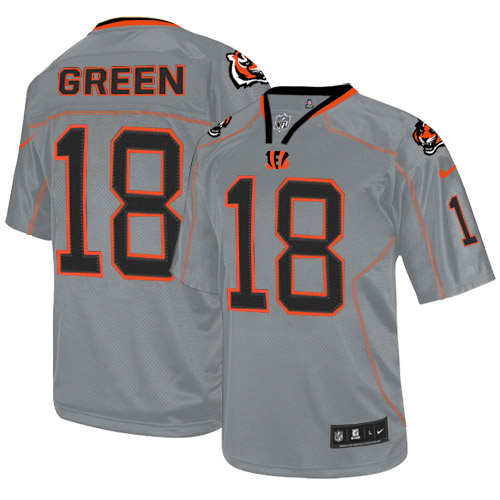Men's Limited A.J. Green Nike Jersey Lights Out Grey - #18 NFL Cincinnati Bengals